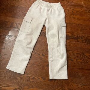 Aritzia Light Gray Straight Leg Pants